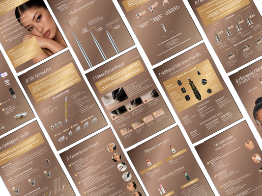 Faux Freckles Tattoo Training Manual Template | Editable PMU Training Kit Canva