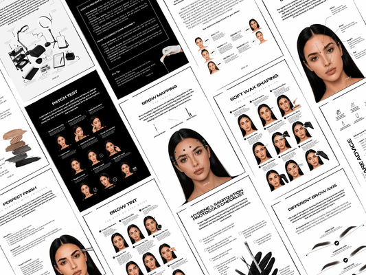 Eyebrow Wax & Tint Training Manual Template | Editable Eyebrow Training Kit Canva