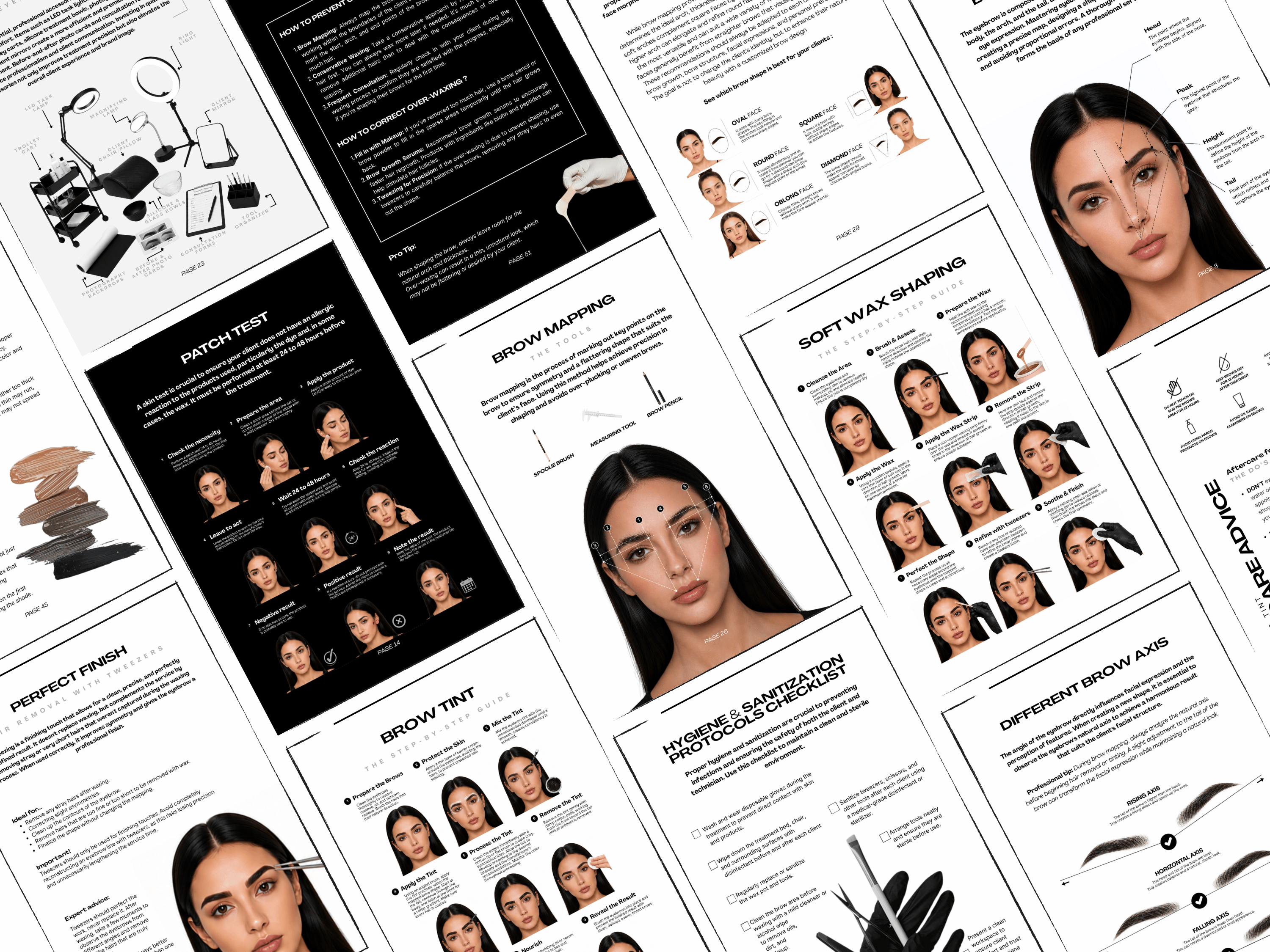 Eyebrow Wax & Tint Training Manual Template | Editable Eyebrow Training Kit Canva