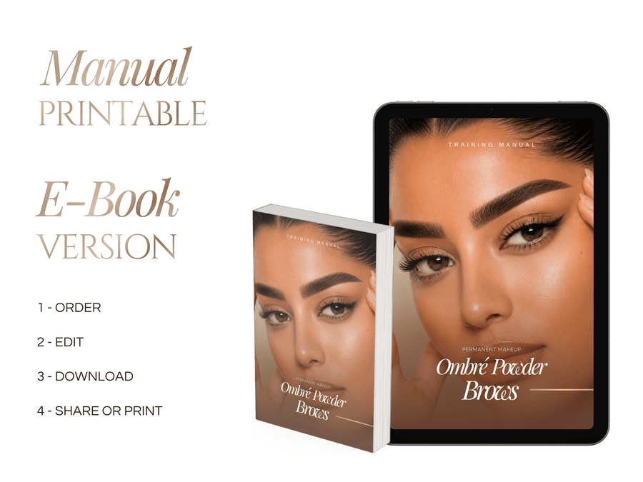 Ombré Powder Brows Training Manual Template | Editable PMU Training Kit Canva