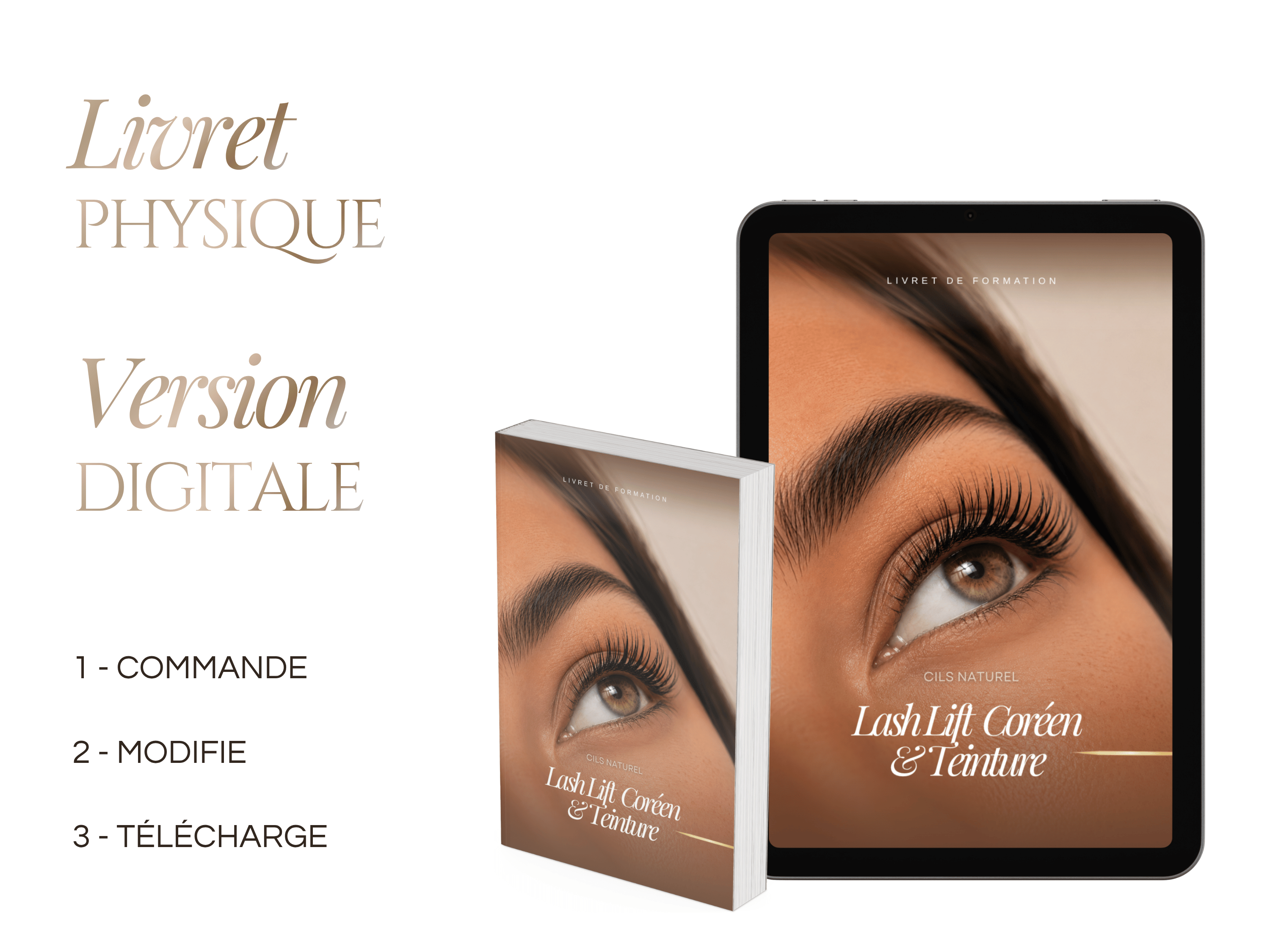 Modèle de Manuel de Formation Korean Lash Lift & Teinture | Livret & Kit de Formation Lash Lift Coréen Cils Canva