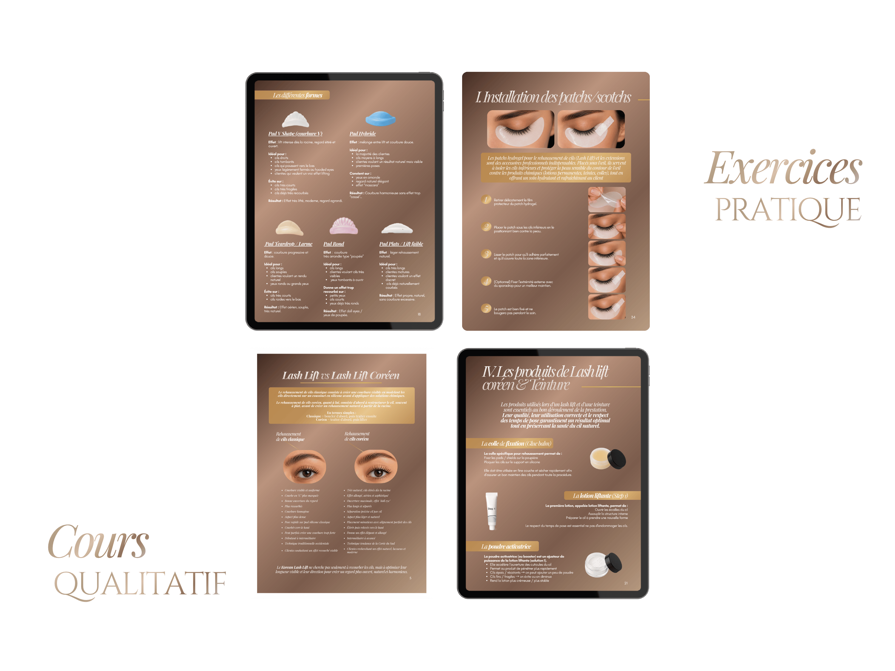 Modèle de Manuel de Formation Korean Lash Lift & Teinture | Livret & Kit de Formation Lash Lift Coréen Cils Canva