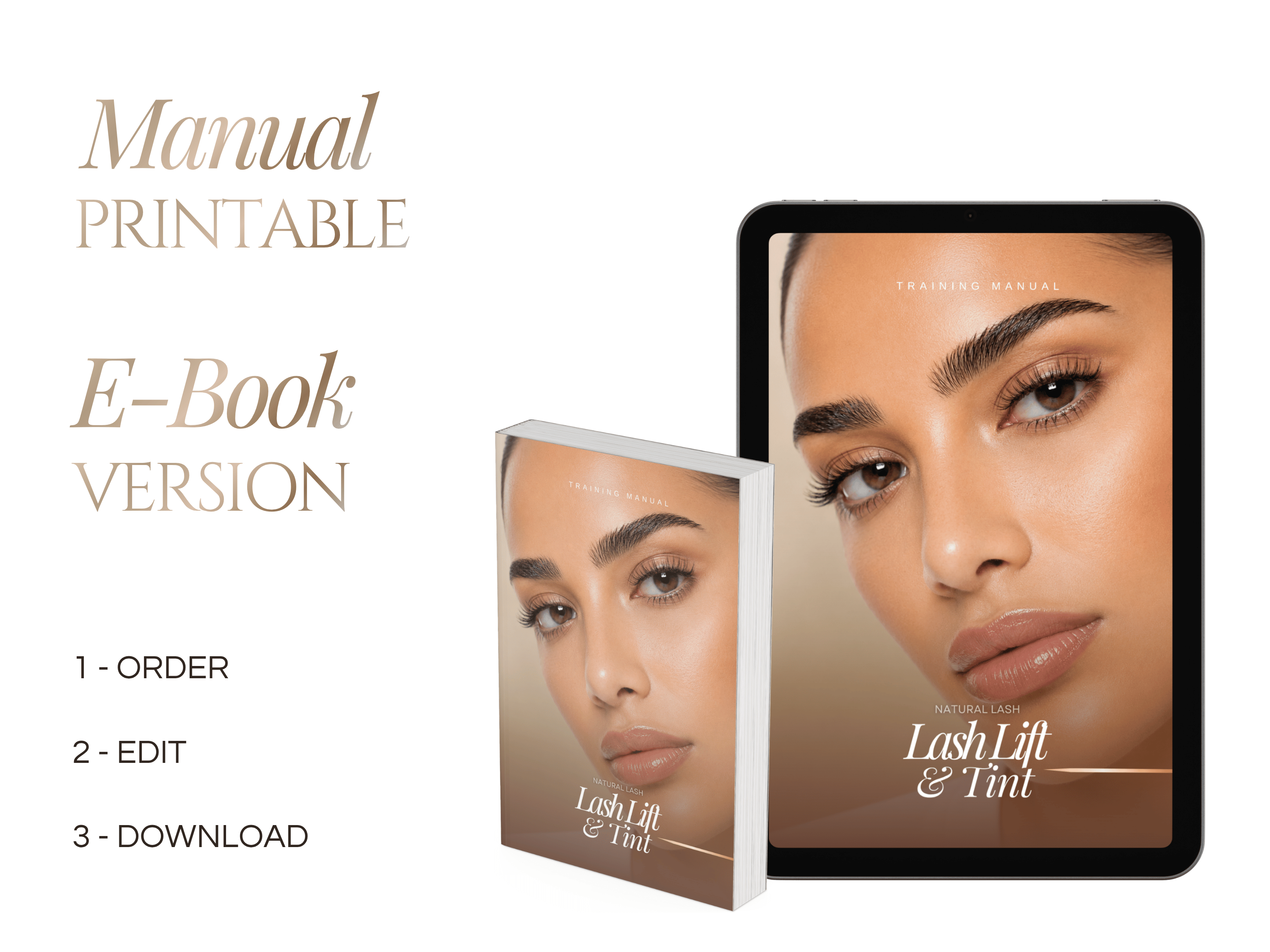 Lash Lift & Tint Training Manual Template | Editable Lash Training Kit Canva