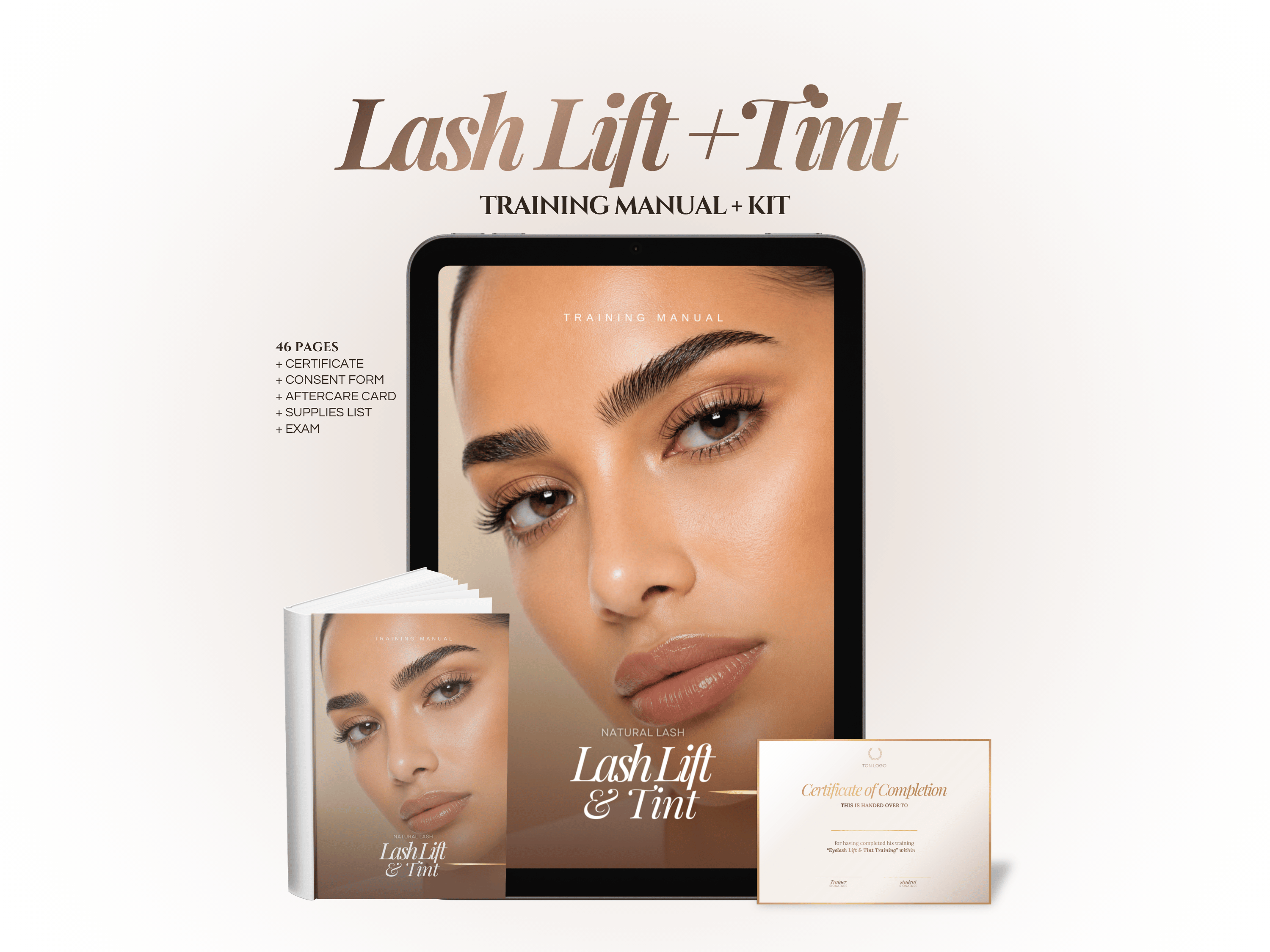 Lash Lift & Tint Training Manual Template | Editable Lash Training Kit Canva