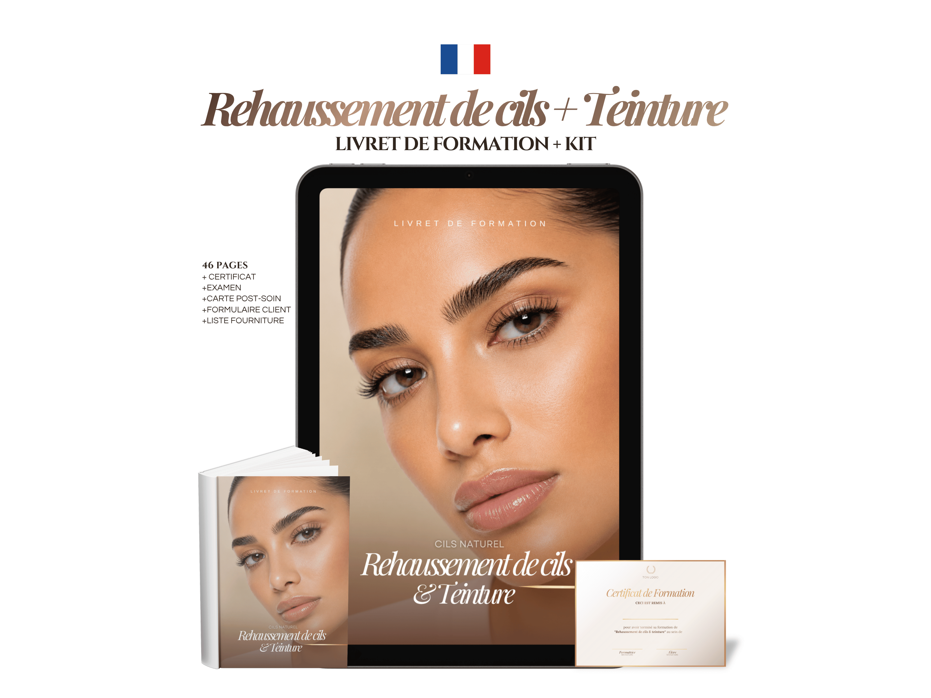 Modèle de Manuel de Formation Lash Lift & Teinture | Livret & Kit de Formation Cils Canva