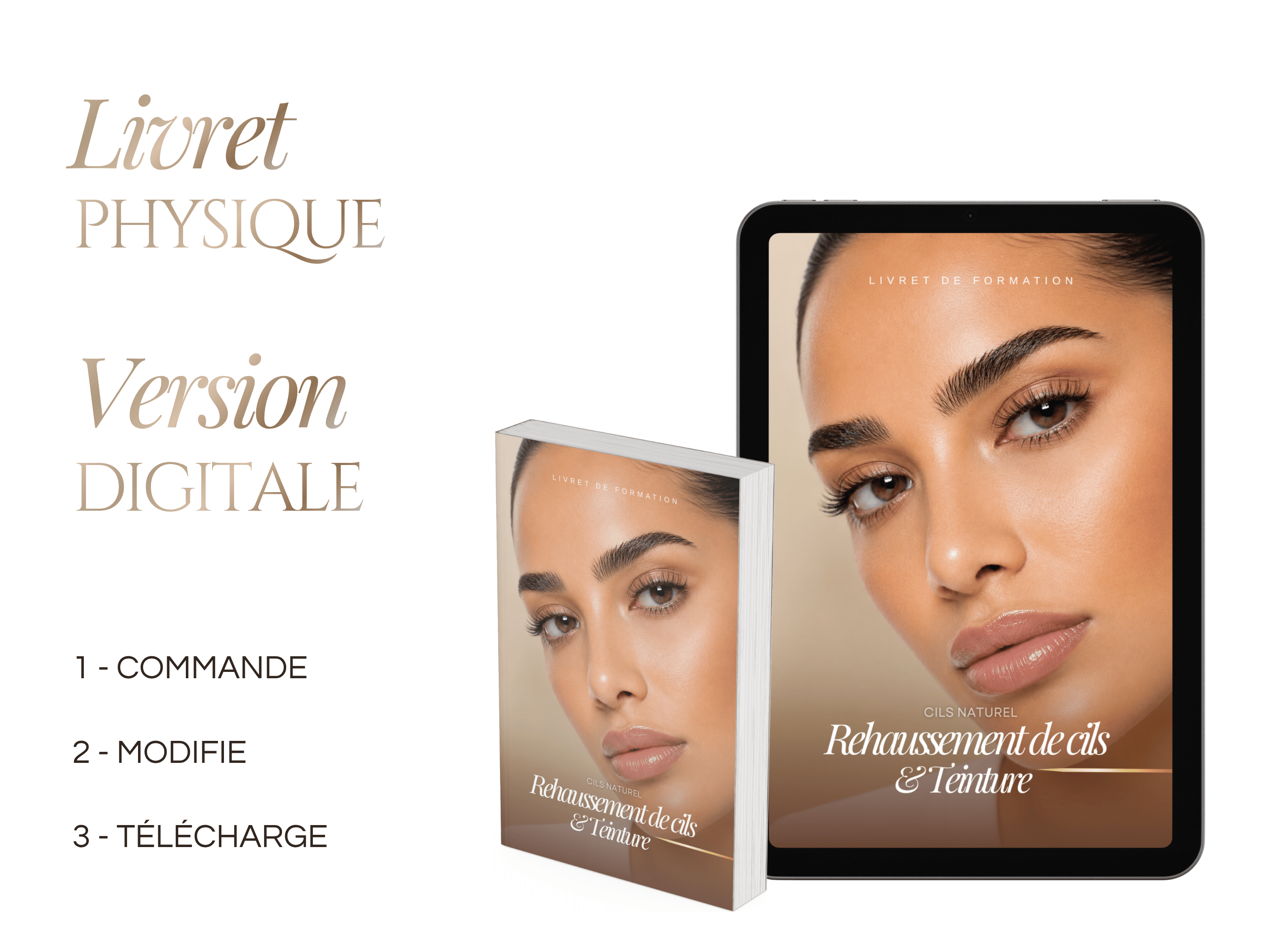 Modèle de Manuel de Formation Lash Lift & Teinture | Livret & Kit de Formation Cils Canva
