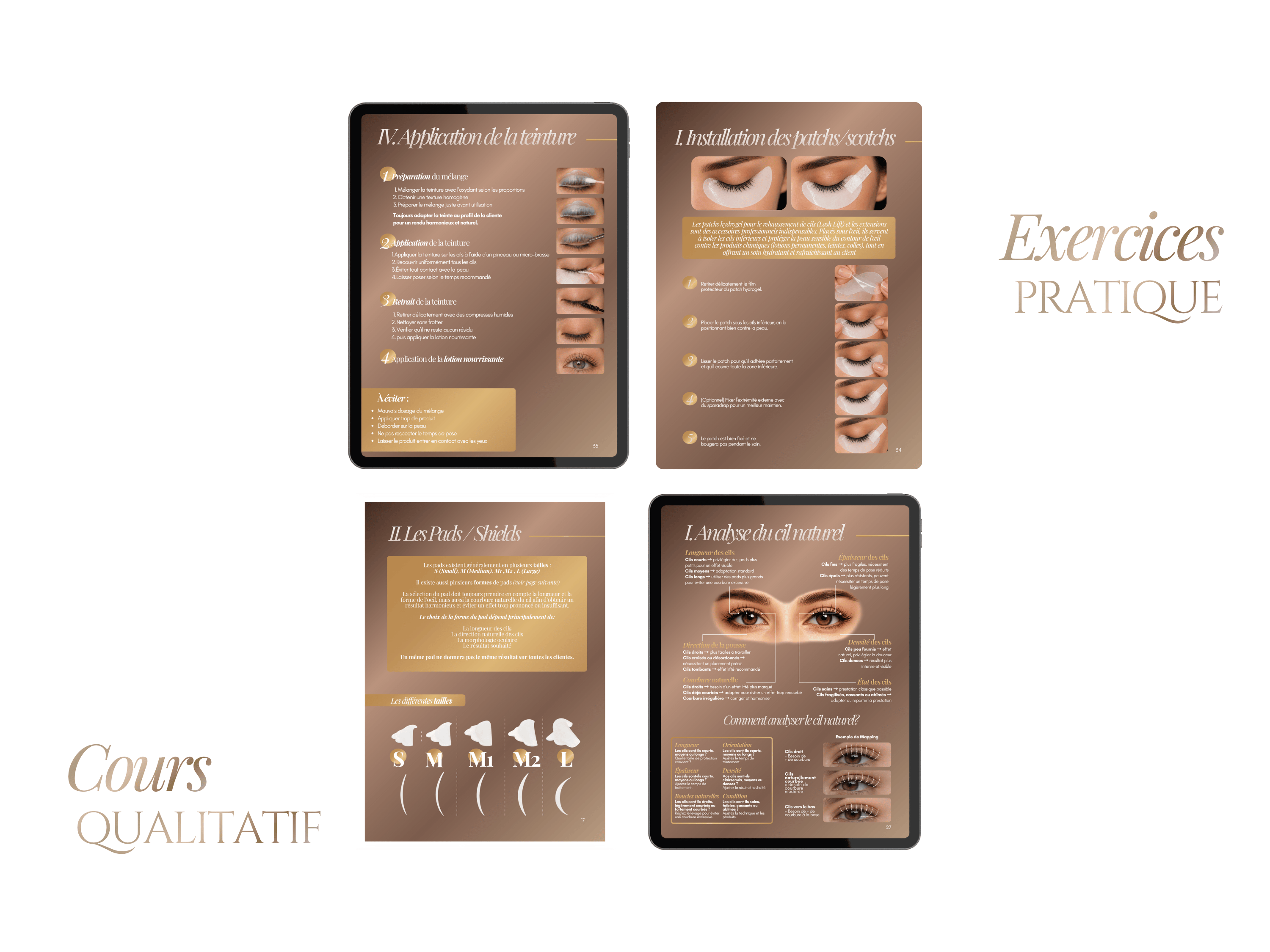 Modèle de Manuel de Formation Lash Lift & Teinture | Livret & Kit de Formation Cils Canva