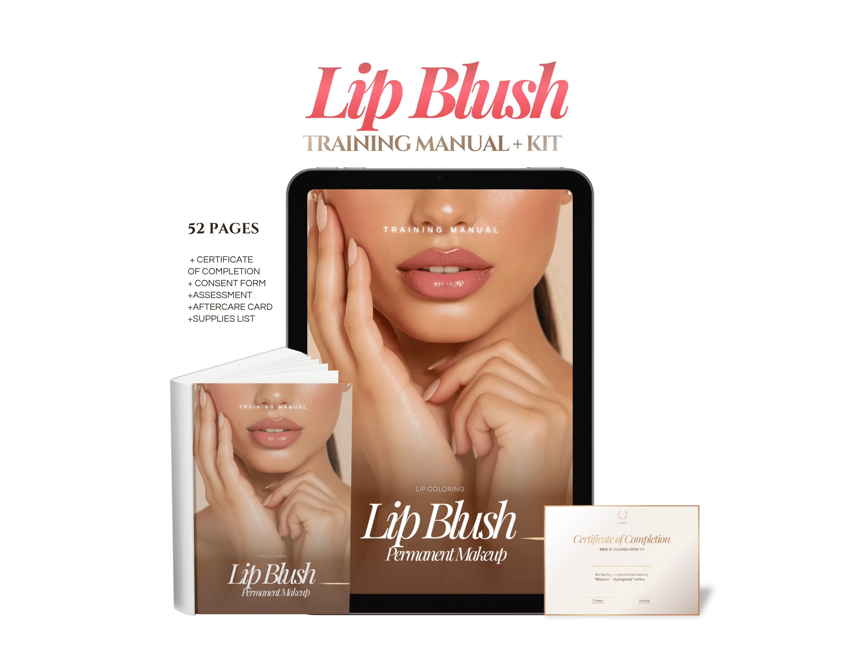 Lip Blush Training Manual Template | Editable PMU Lip Blush Training Kit Canva