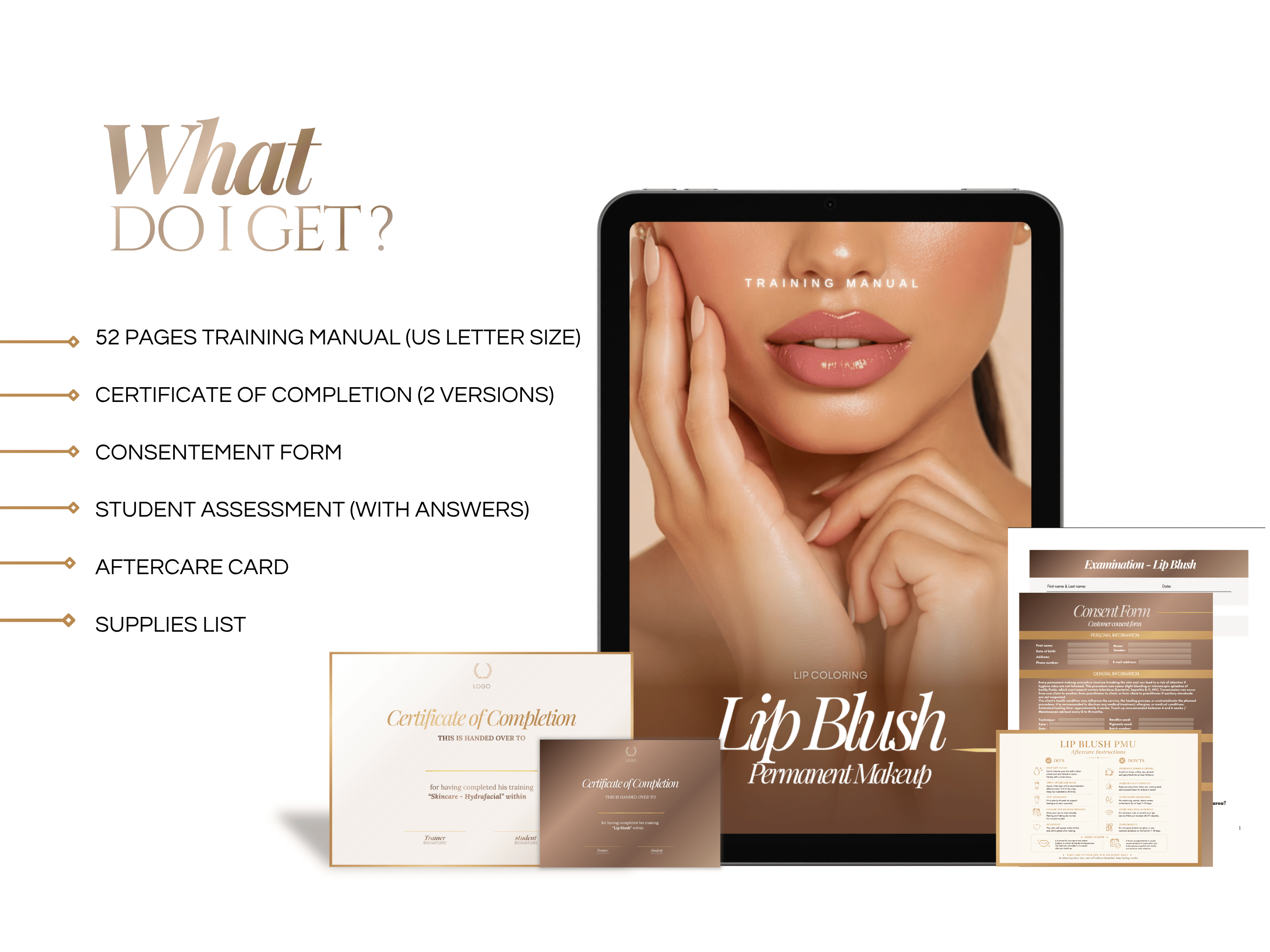 Lip Blush Training Manual Template | Editable PMU Lip Blush Training Kit Canva
