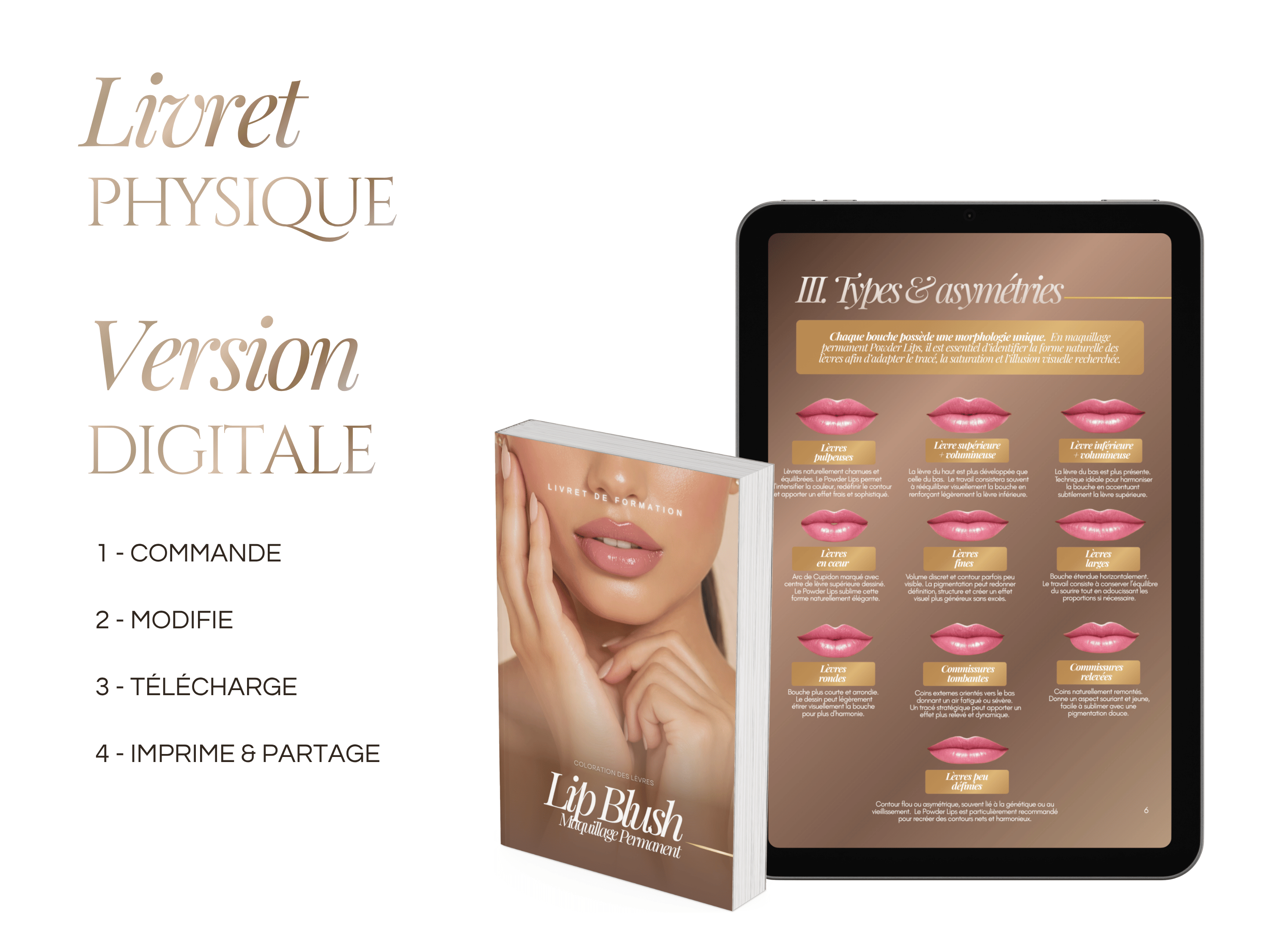 Modèle de Manuel de Formation Lip Blush | Livret & Kit de Formation PMU Lip Blush Canva