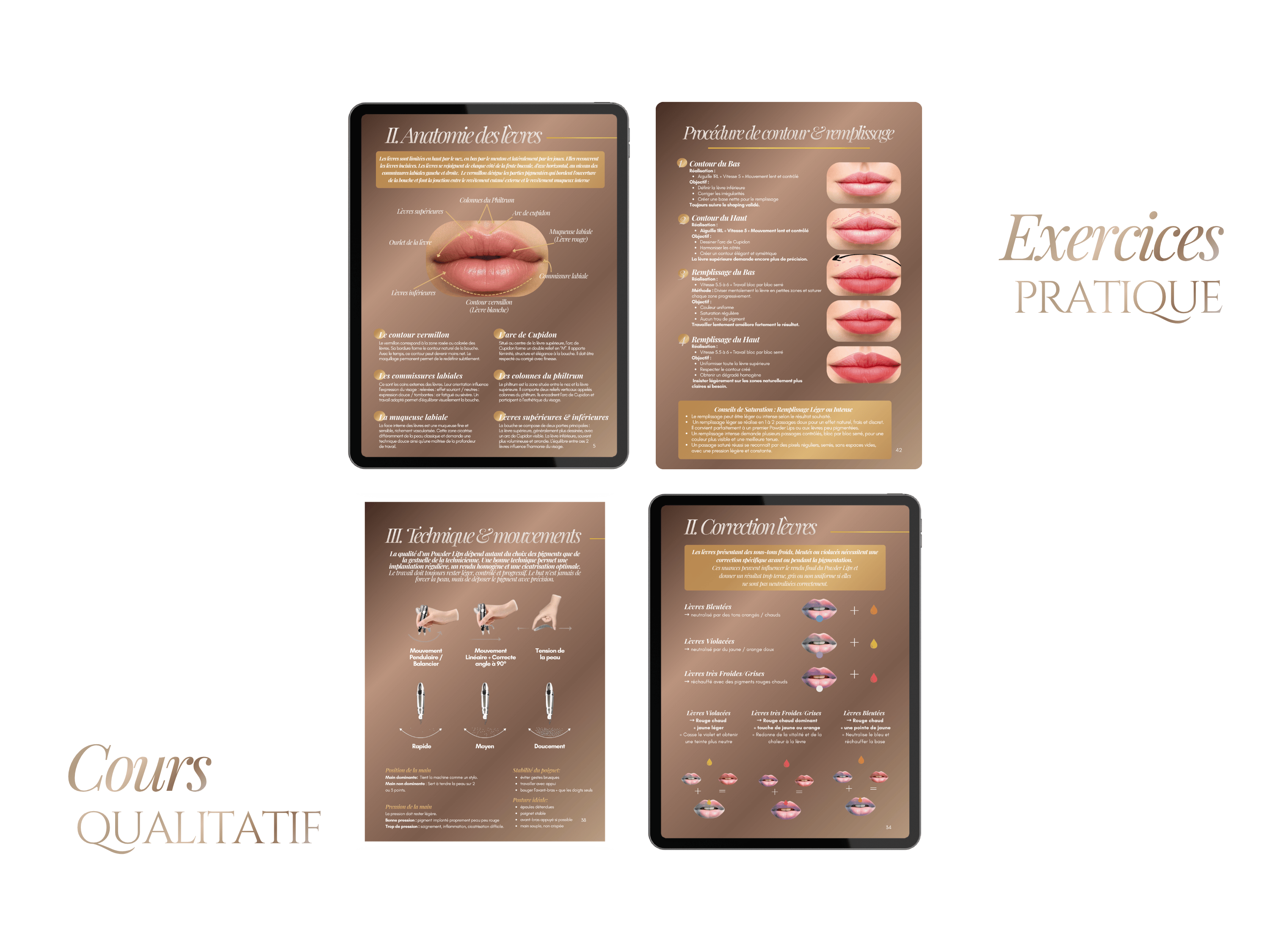 Modèle de Manuel de Formation Lip Blush | Livret & Kit de Formation PMU Lip Blush Canva