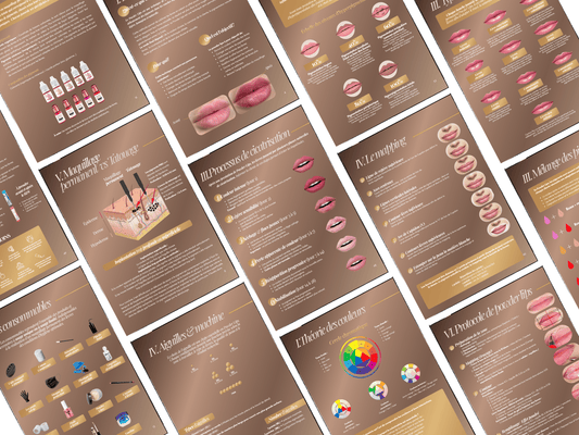 Modèle de Manuel de Formation Lip Blush | Livret & Kit de Formation PMU Lip Blush Canva