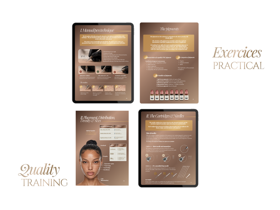 Faux Freckles Tattoo Training Manual Template | Editable PMU Training Kit Canva