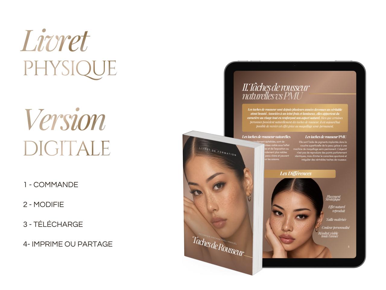 Modèle de Manuel de Formation Fausses Taches de Rousseur | Livret PMU & Kit de Formation Canva