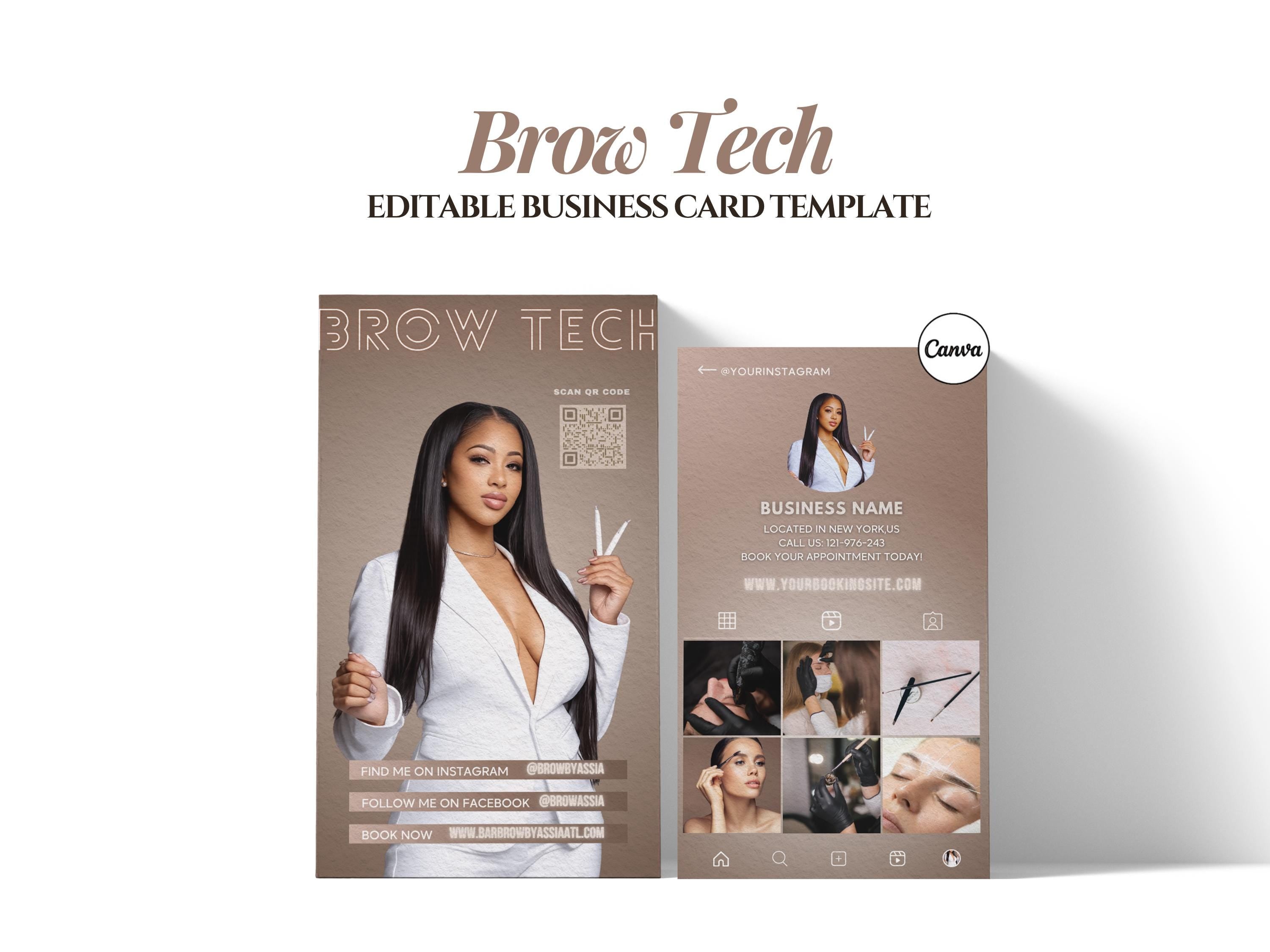 Brows Business Card Template | Editable Canva Design – CHRYSTAL BRANDS