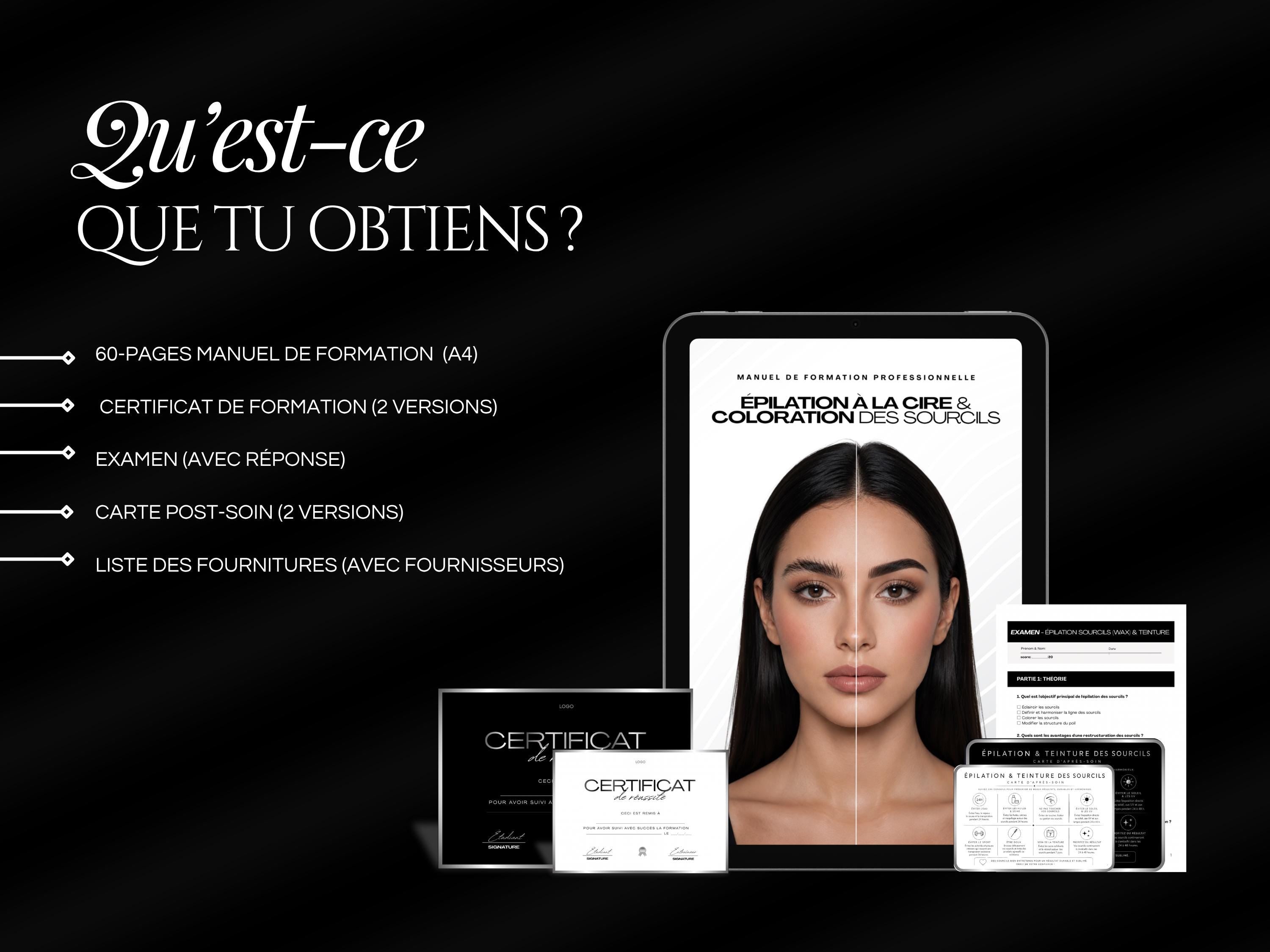 Modèle de Manuel de Formation Eyebrow Wax & Tint | Livret de Formation & Pack Canva – product preview 2