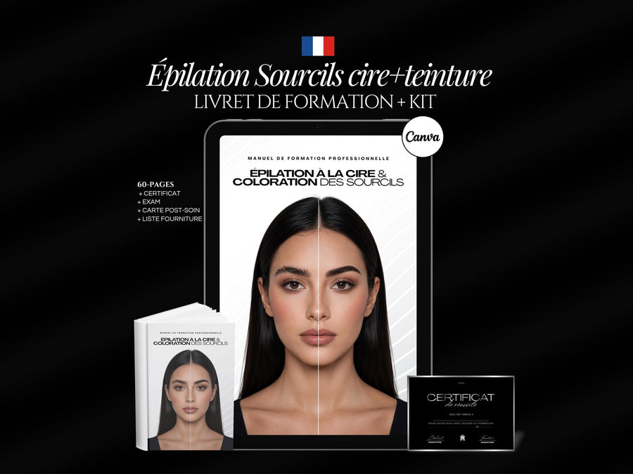 Modèle de Manuel de Formation Eyebrow Wax & Tint | Livret de Formation & Pack Canva – CHRYSTAL BRANDS